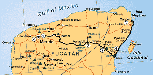 Caribbean Maya route